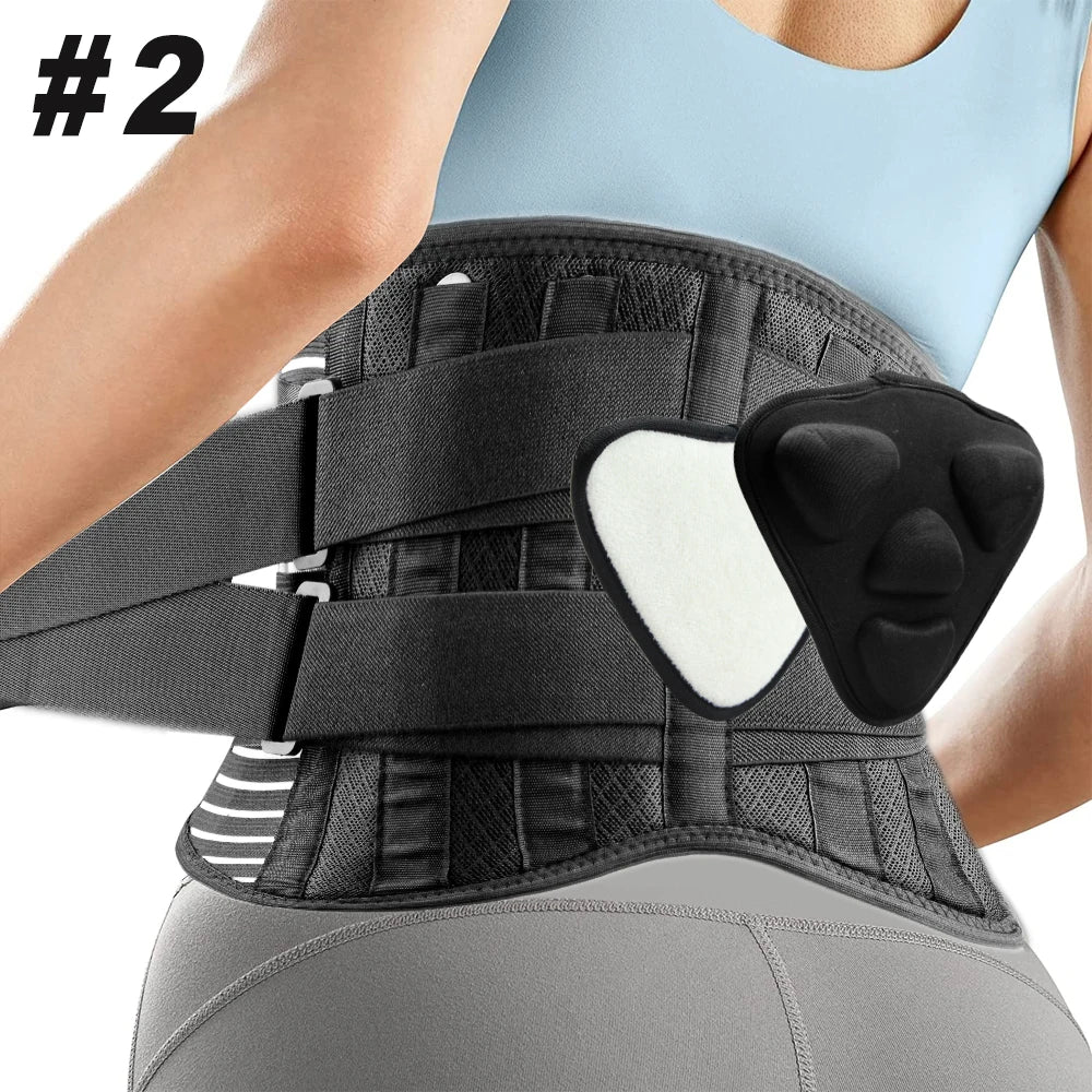 Back Brace for Lower Back Pain Relief, Breathable Waist Brace Adjustable Lumbar Support for Herniated Disc, Sciatica, Scoliosis