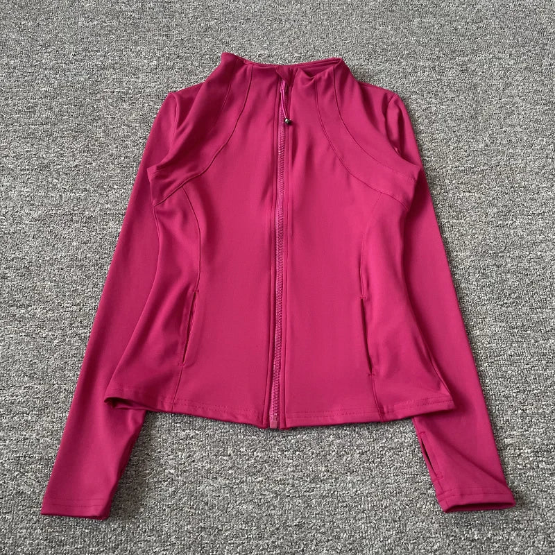 Collar Fitness Jacket For Women