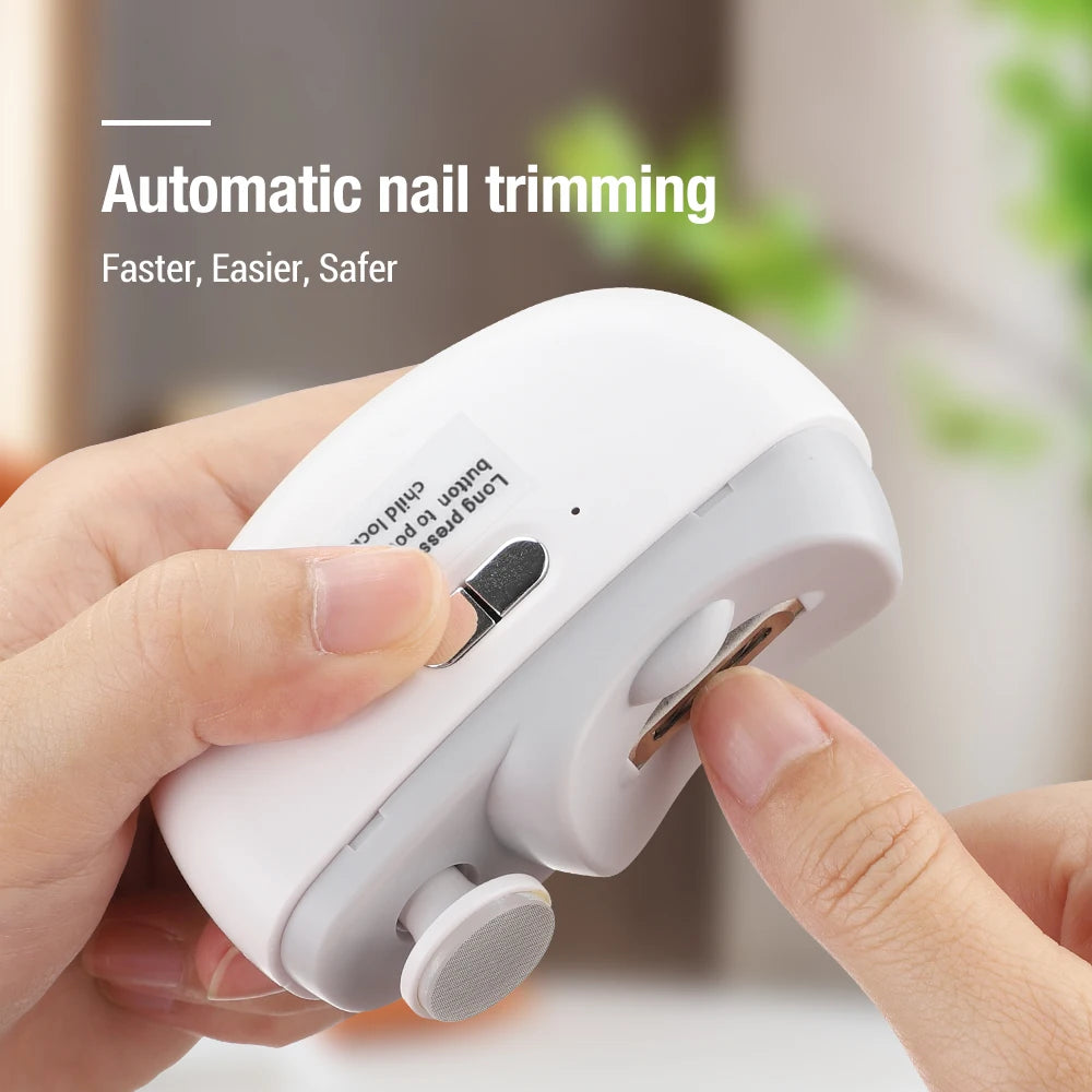Revolutionary Electric Nail Clipper with Light - Rechargeable Automatic Trimmer for Perfect Nails at Home or On-the-Go