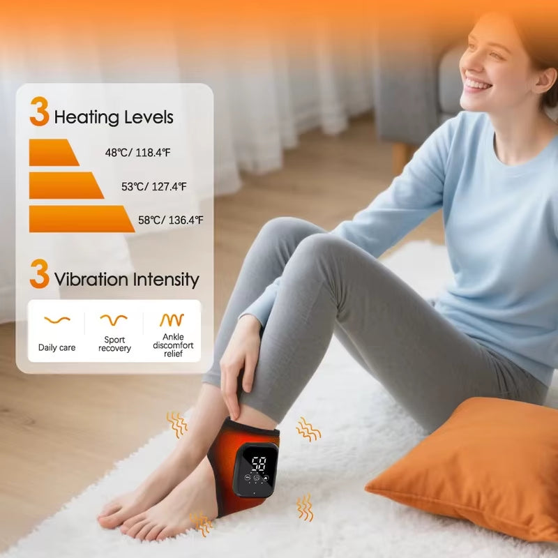 Experience Ultimate Relief with the Heated Foot Vibrator Ankle Massager – Perfect for Plantar Fasciitis & Joint Sprains!