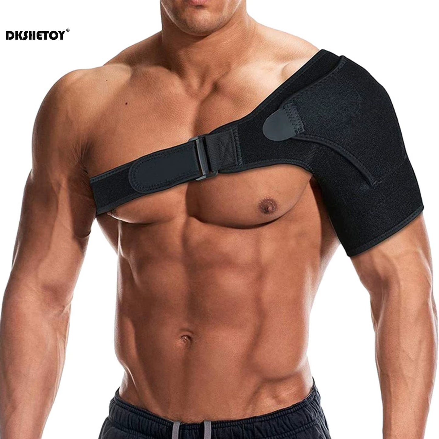 Shoulder Braces Physical Therapy Recovery Rotator Cuff for Men Adjustable Fit Sleeve Wrap Sleeve Fits Left and Right Arm 1/2Pcs