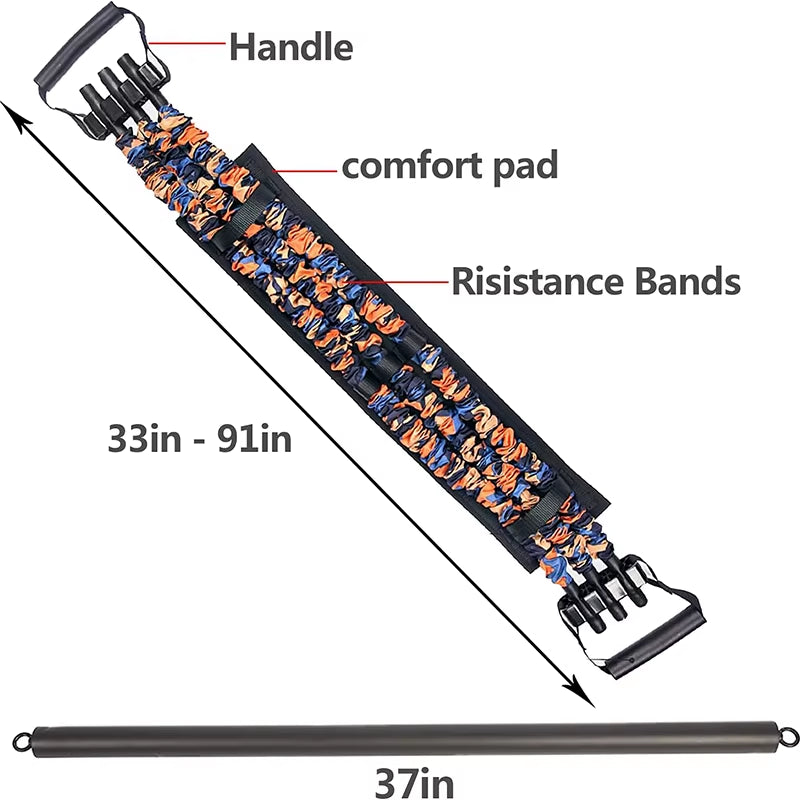 Transform Your Workout with the Adjustable Bench Press Bands Set – Ultimate Fitness Bar and Resistance Bands for Chest and Arm Exercises