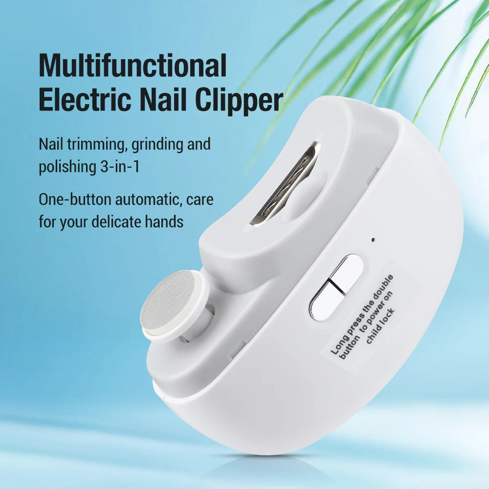 Revolutionary Electric Nail Clipper with Light - Rechargeable Automatic Trimmer for Perfect Nails at Home or On-the-Go