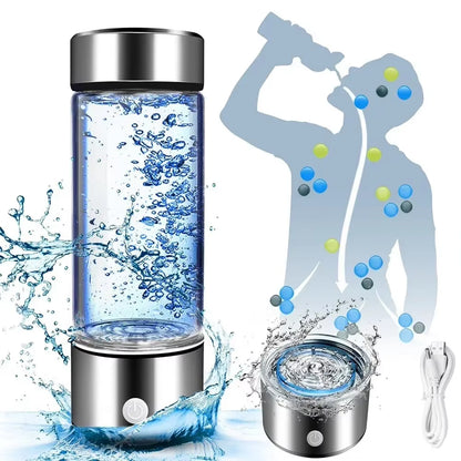 Hydrogen Water Bottle Generator - Rechargeable Alkaline Ionizer for Healthier Hydration