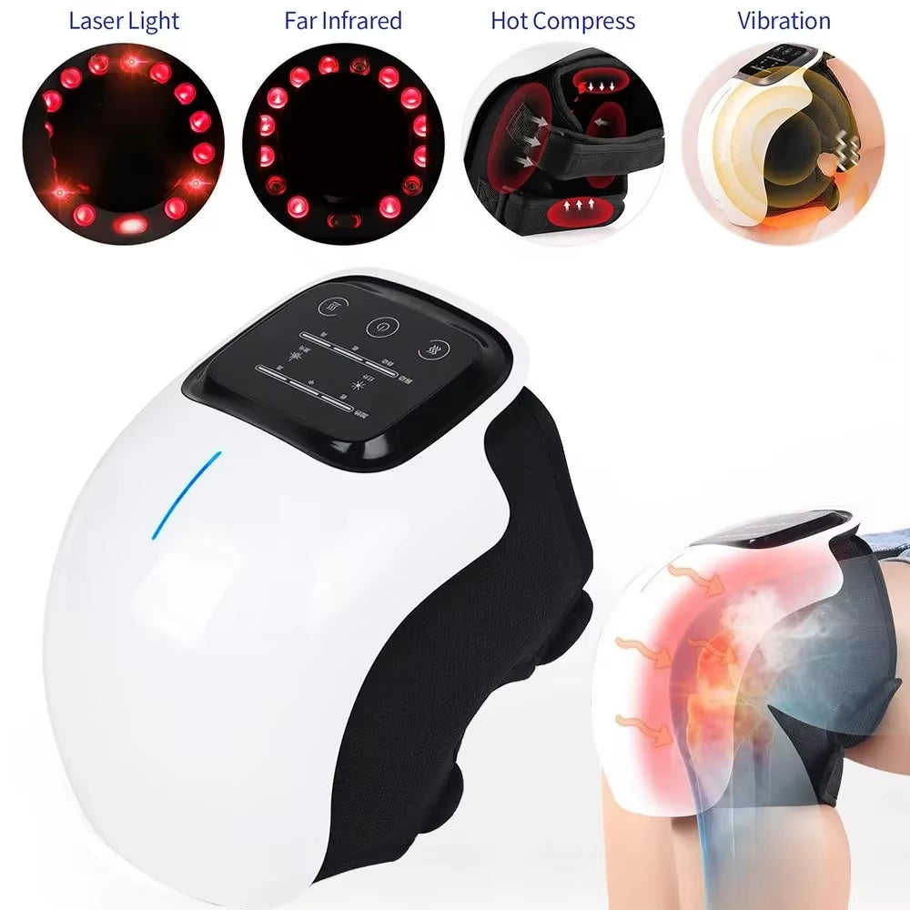 Revolutionary Cordless Knee Massager with LED Display for Instant Pain Relief – Infrared Heat & Vibration Technology for Swelling and Stiff Joints