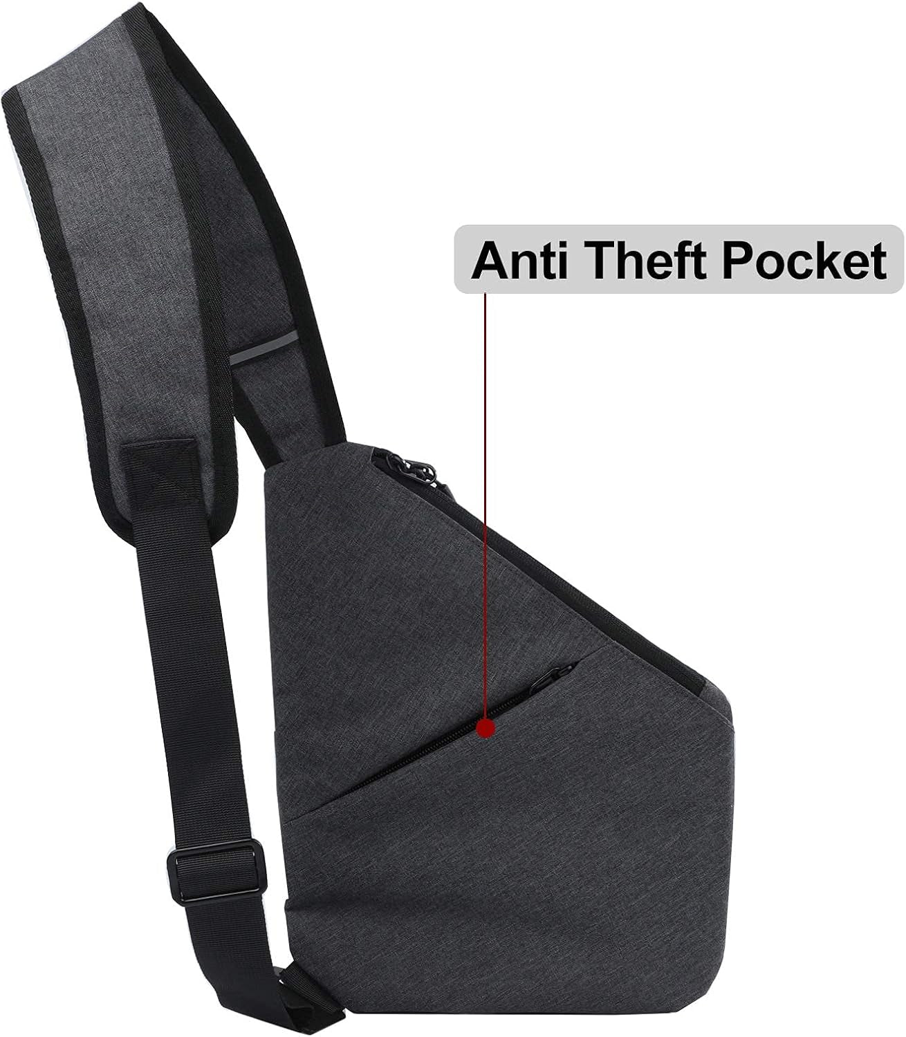 Men Small Sling Shoulder Crossbody Bag Anti-Theft One Strap Casual Chest Bags Slim Backpack Outdoor Hiking Biking