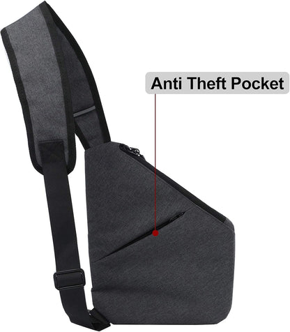 Men Small Sling Shoulder Crossbody Bag Anti-Theft One Strap Casual Chest Bags Slim Backpack Outdoor Hiking Biking