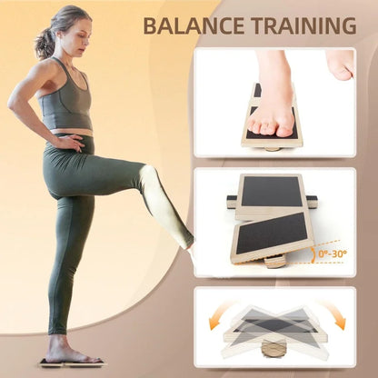 Elevate Your Balance and Strength with the Single Foot Balance Board – Perfect for Ankle Rehabilitation and Posture Correction