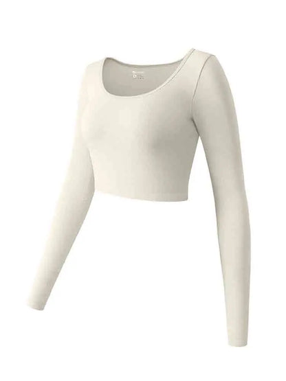 Women's Yoga Top Long Sleeved Round Neck Sports Wear