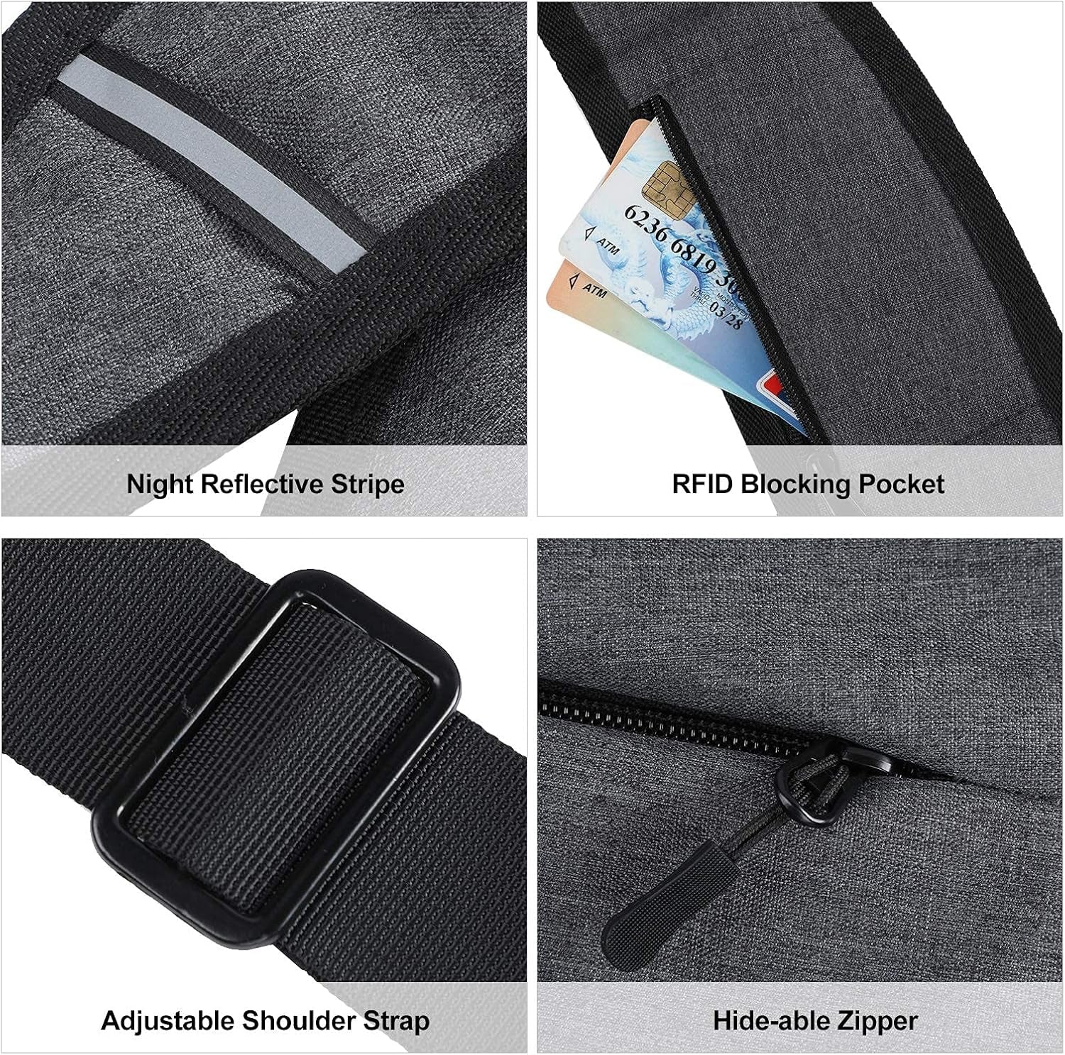 Men Small Sling Shoulder Crossbody Bag Anti-Theft One Strap Casual Chest Bags Slim Backpack Outdoor Hiking Biking
