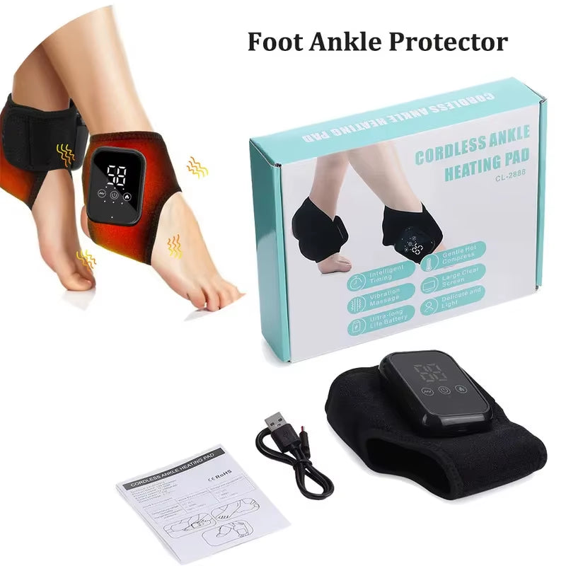 Experience Ultimate Relief with the Heated Foot Vibrator Ankle Massager – Perfect for Plantar Fasciitis & Joint Sprains!