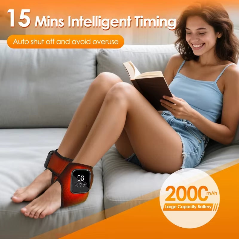 Experience Ultimate Relief with the Heated Foot Vibrator Ankle Massager – Perfect for Plantar Fasciitis & Joint Sprains!
