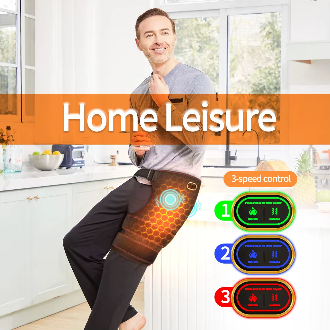 Revolutionary Full-Wrap Hip Support Brace with Massager for Sciatica Relief - Enjoy Enhanced Comfort and Recovery with USB-Powered Heating Technology