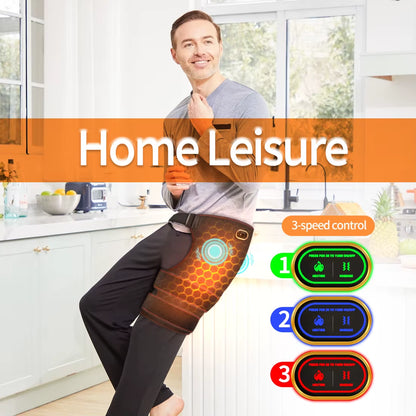 Revolutionary Full-Wrap Hip Support Brace with Massager for Sciatica Relief - Enjoy Enhanced Comfort and Recovery with USB-Powered Heating Technology