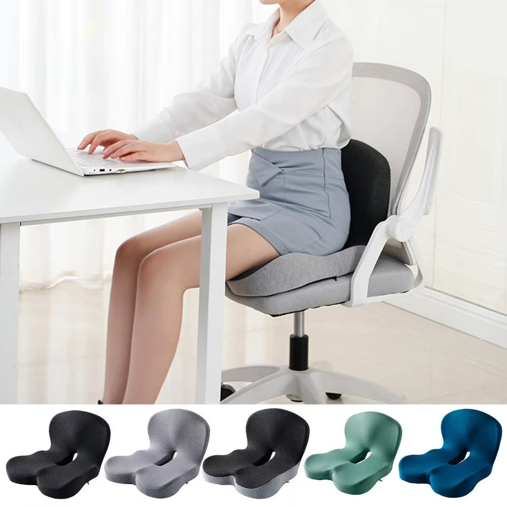 Ultimate Comfort Seat Cushion with Anti-Slip Design for Pressure Relief and Support - Perfect for Office Chairs