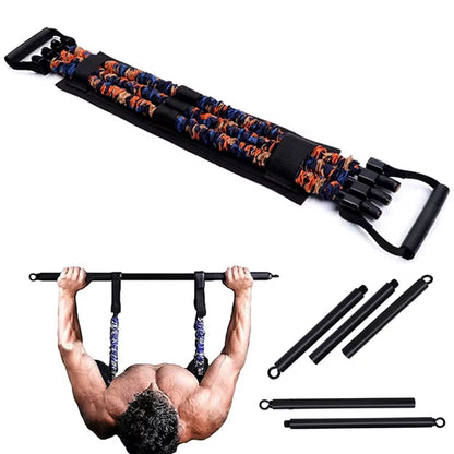 Transform Your Workout with the Adjustable Bench Press Bands Set – Ultimate Fitness Bar and Resistance Bands for Chest and Arm Exercises